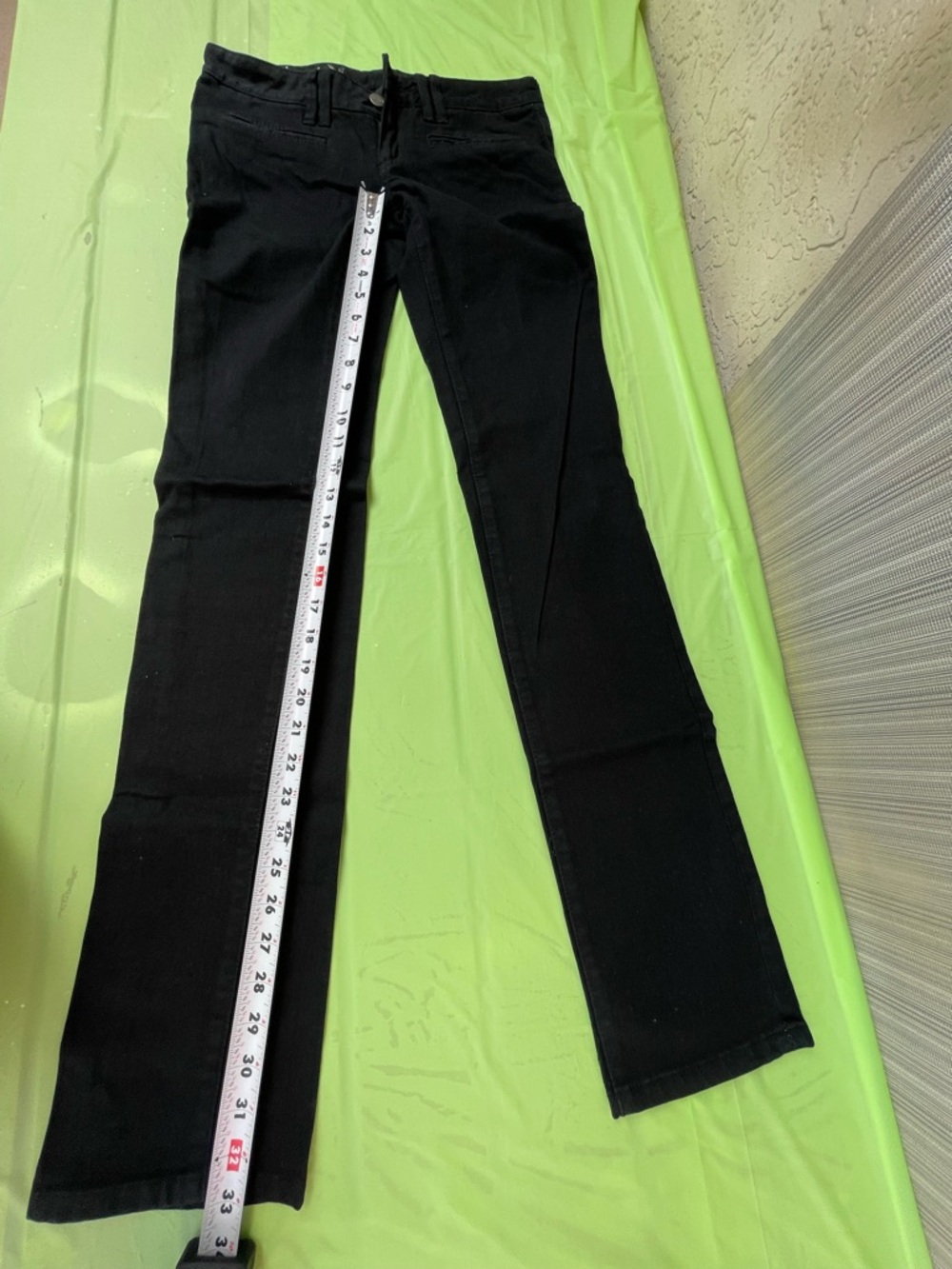 LOW RISE BOOT CUT HURLEY BLACK JEANS Y2K VINTAGE SIZE 0 JUNIORS - Picture 3 of 12